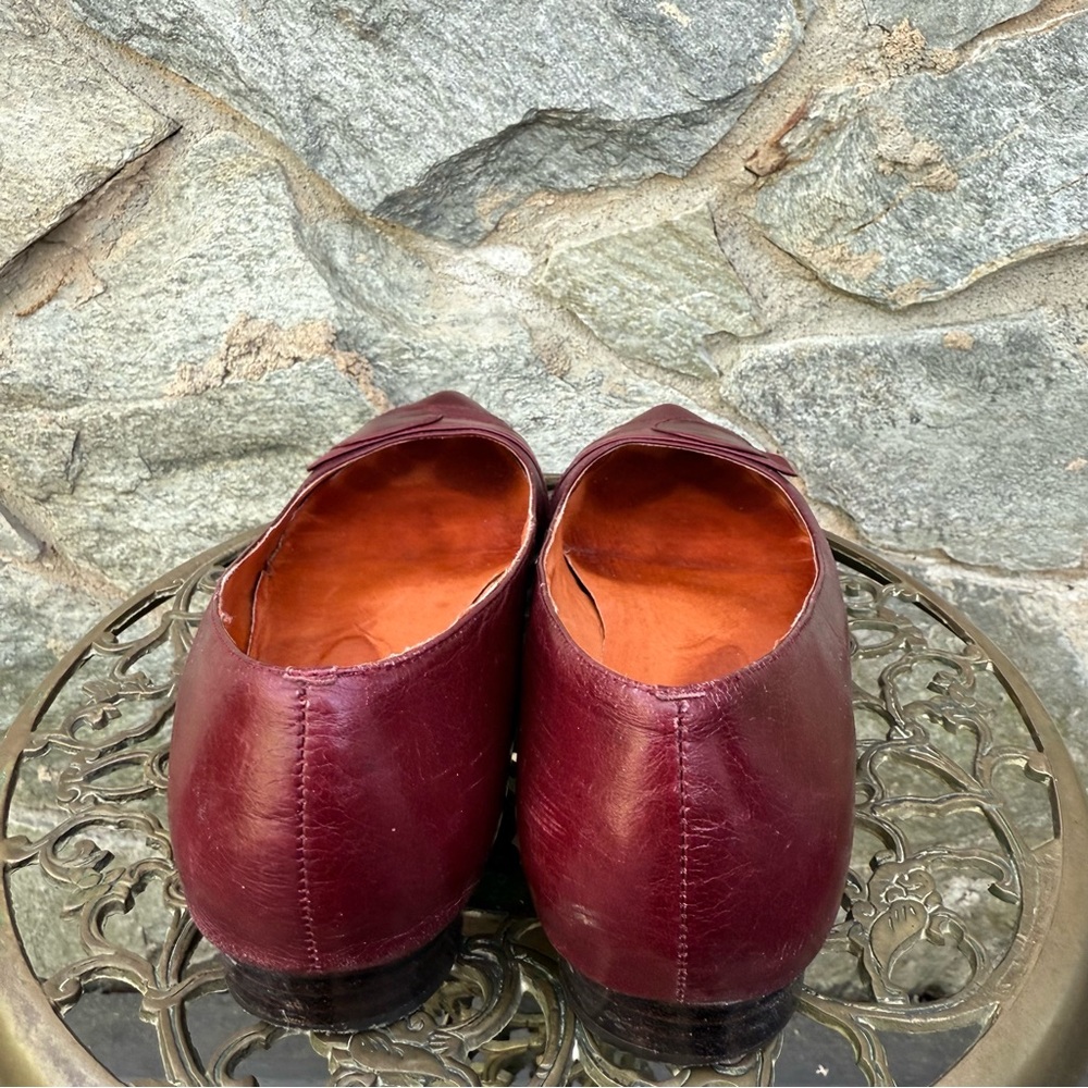 Miz Mooz Deep Red Leather Loafers - Picture 7 of 9